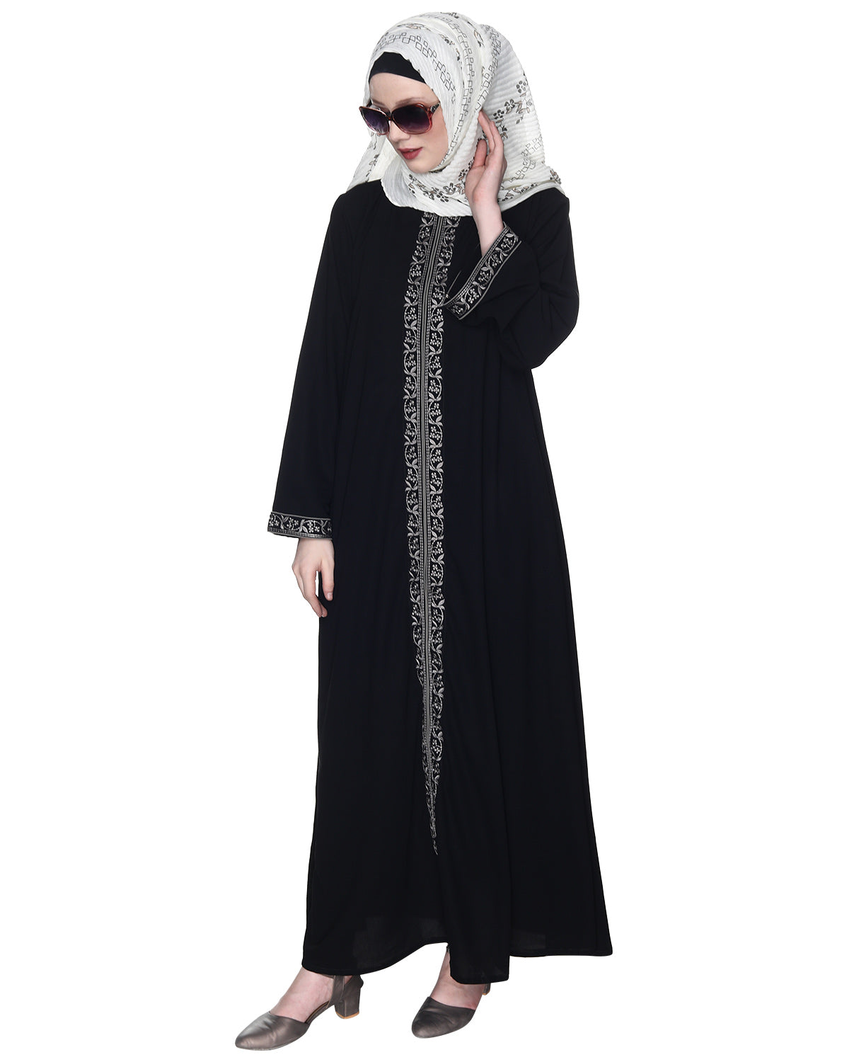 Abaya With Embroidery Black