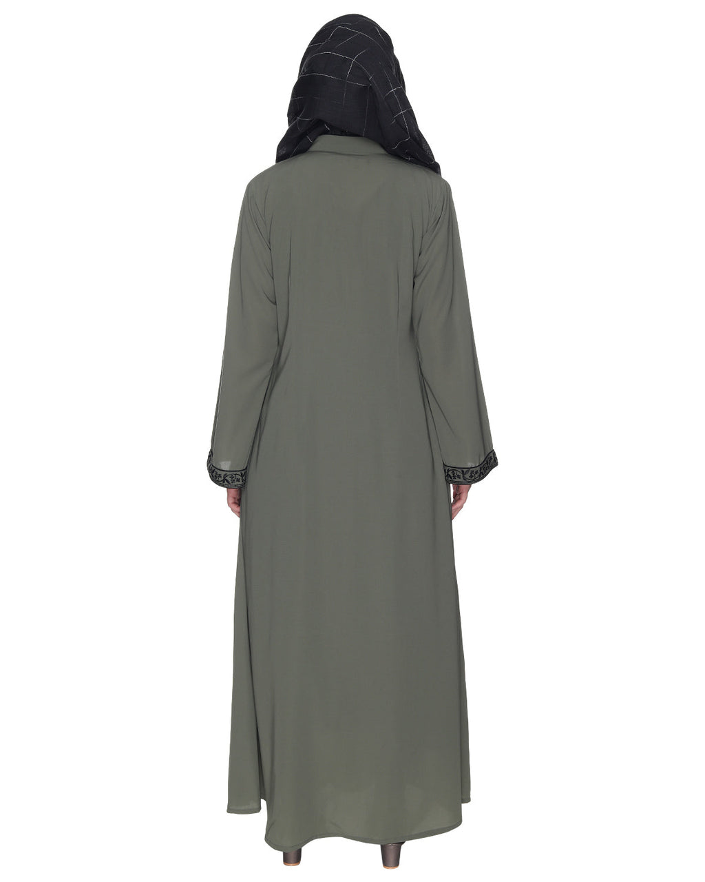 Abaya With Embroidery Dead Mint