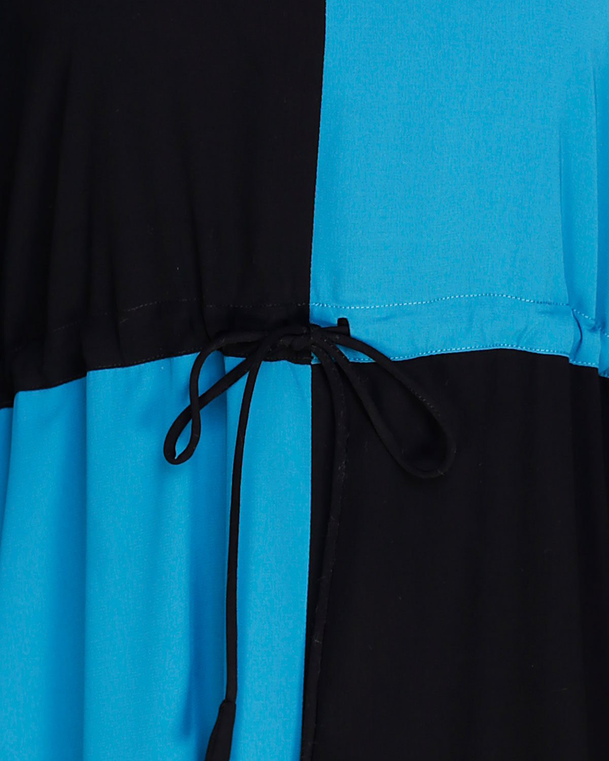 Colour Block Abaya Teal Blue