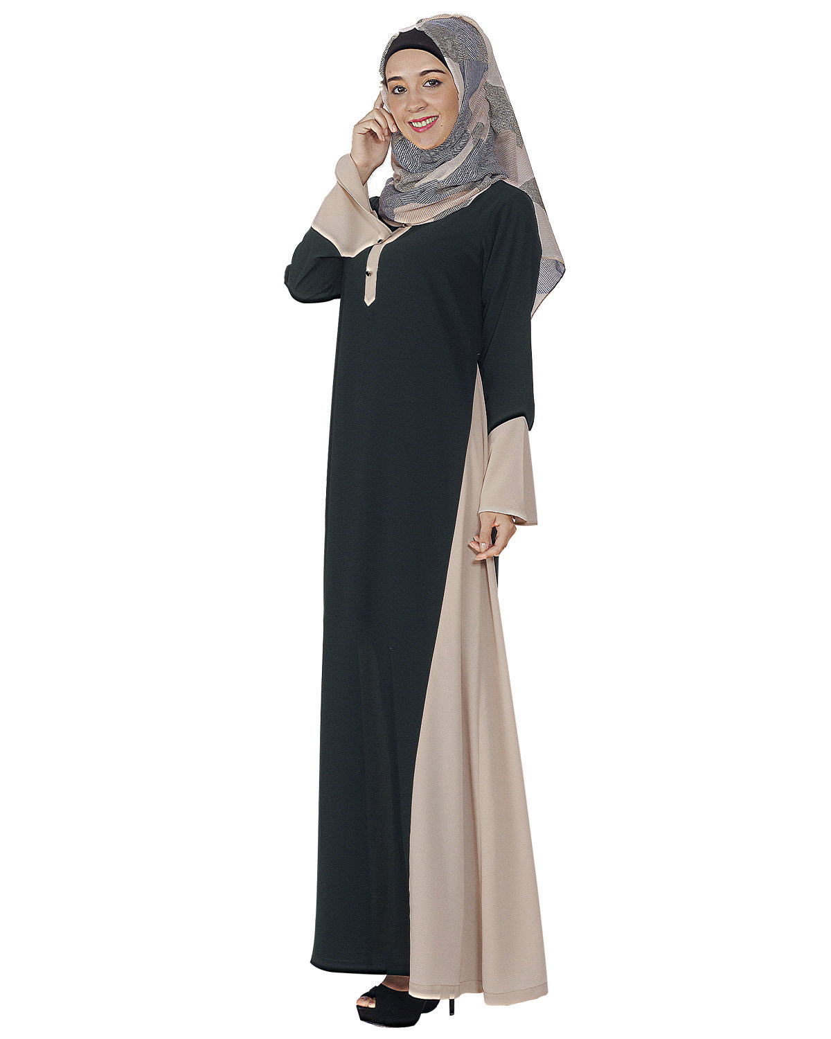 Flared Abaya Green