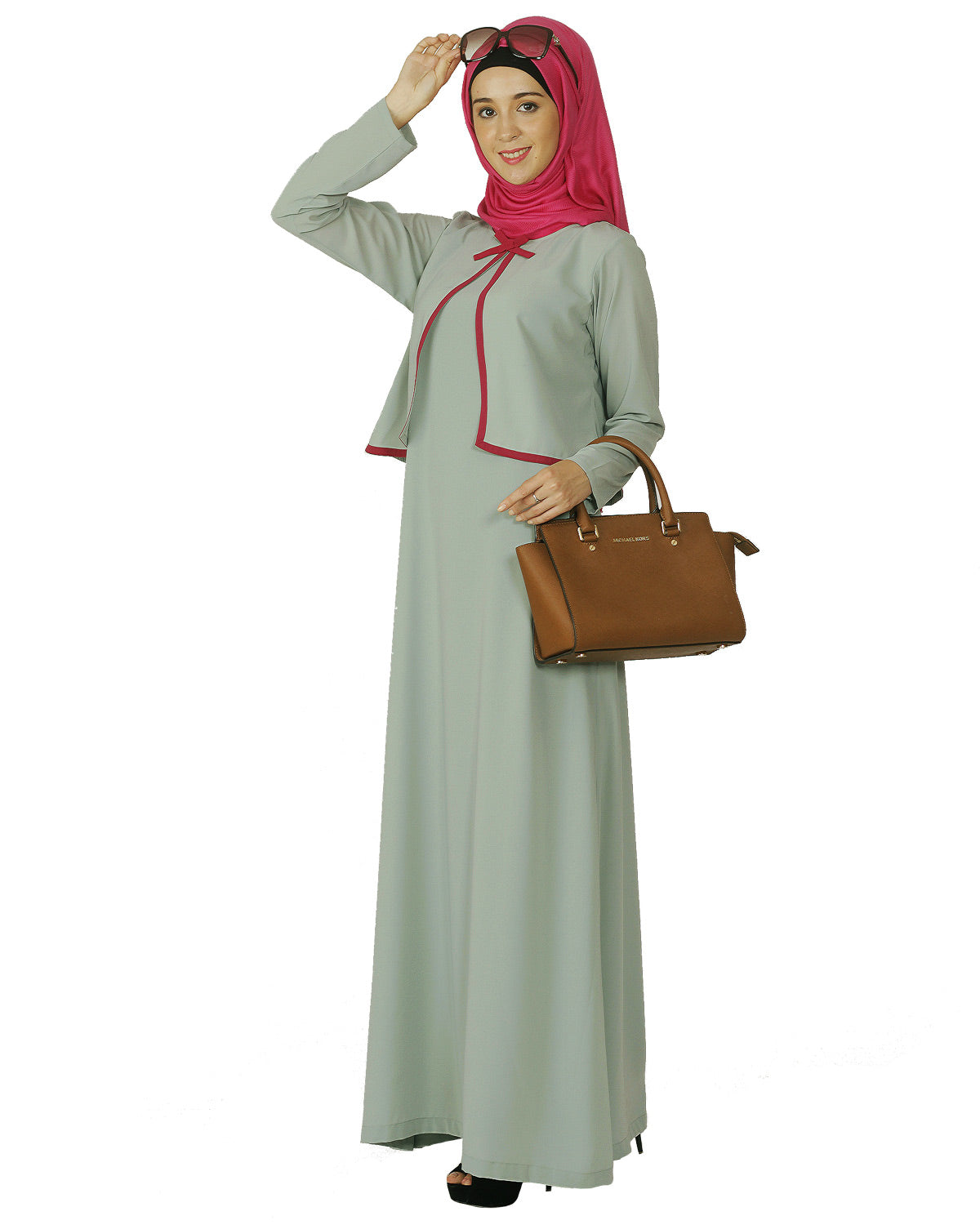 Sage Green Caped Abaya