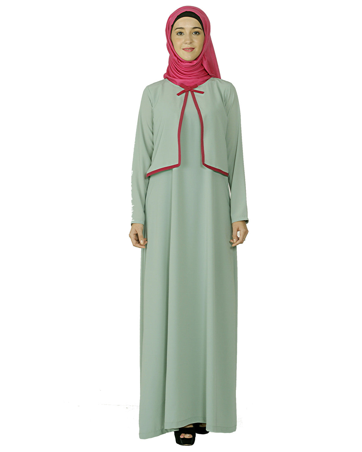 Sage Green Caped Abaya
