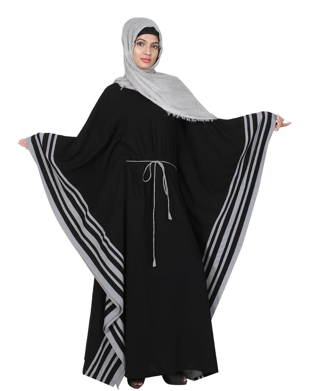 Kaftan with Striped Border
