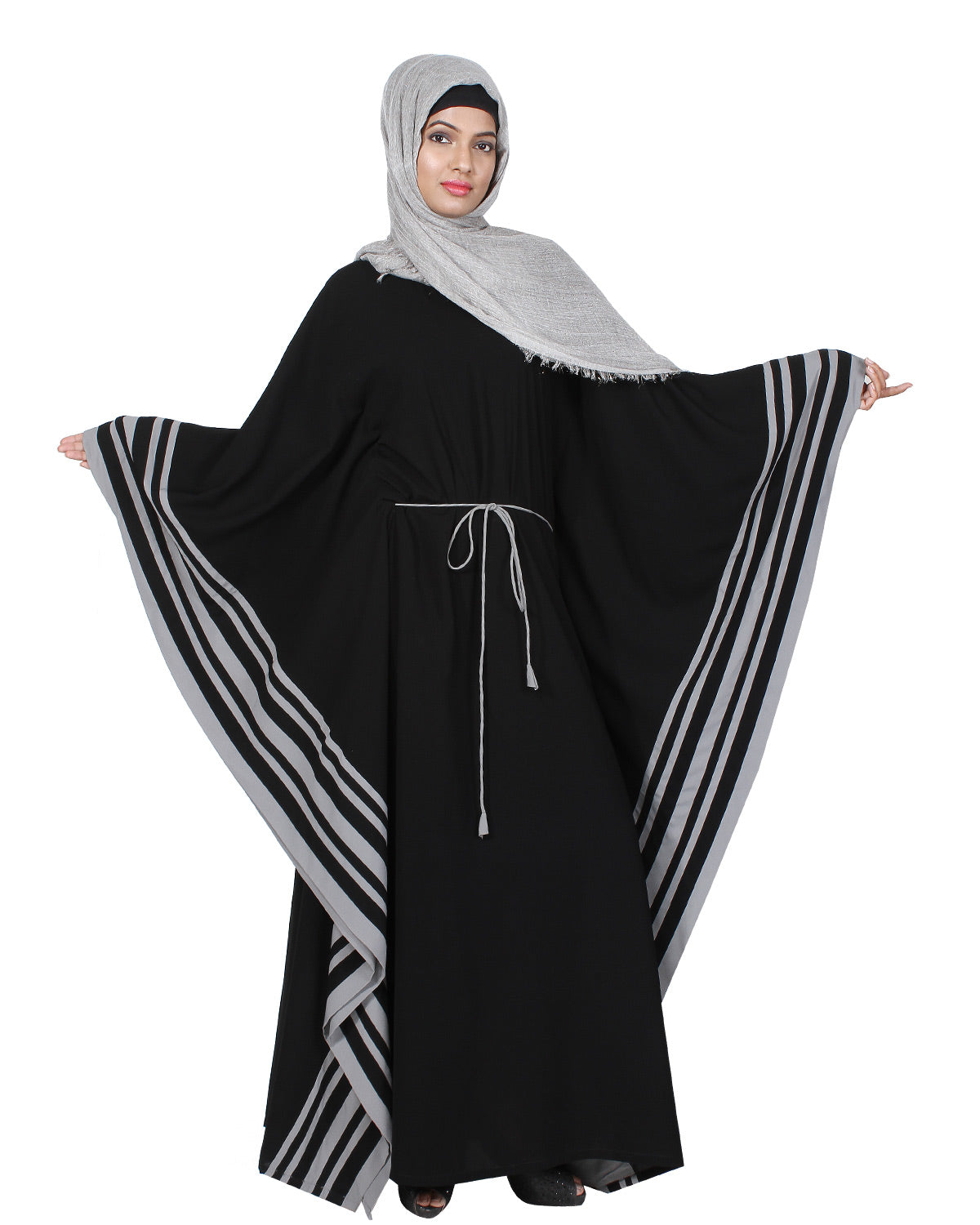 Kaftan with Striped Border
