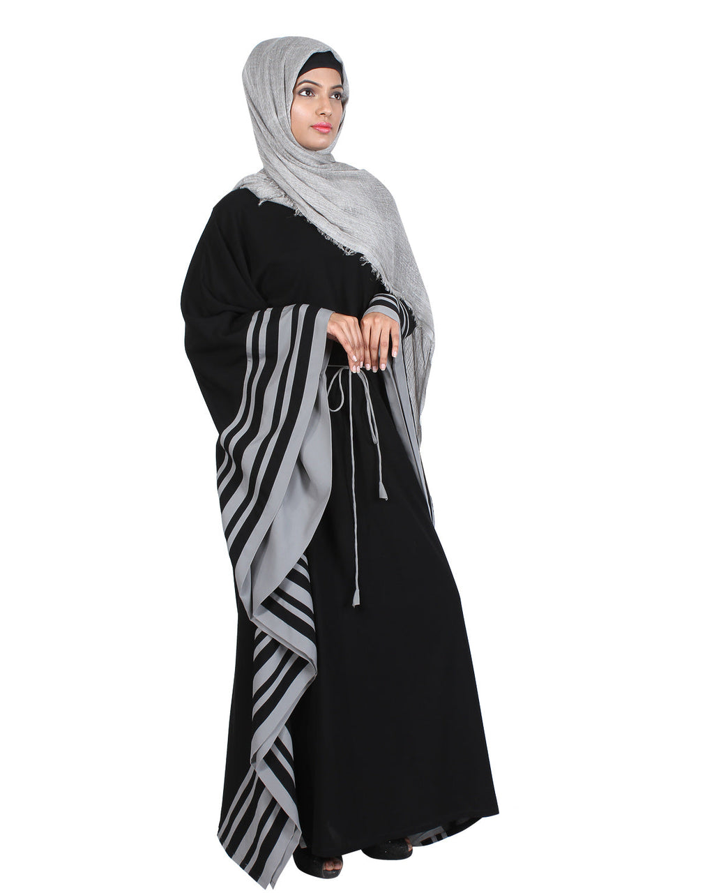 Kaftan with Striped Border