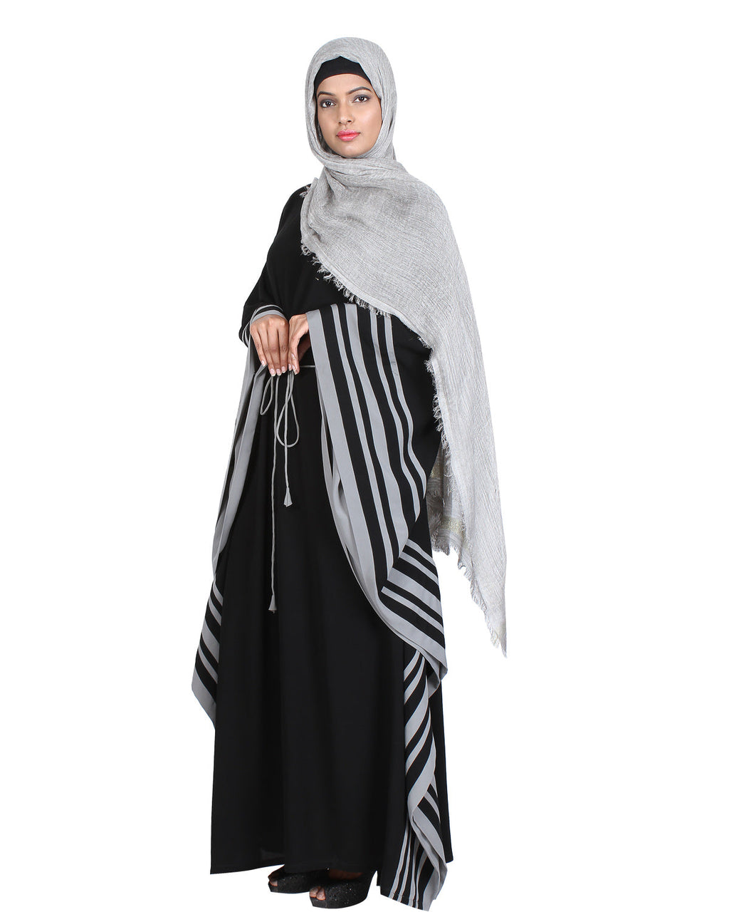 Kaftan with Striped Border
