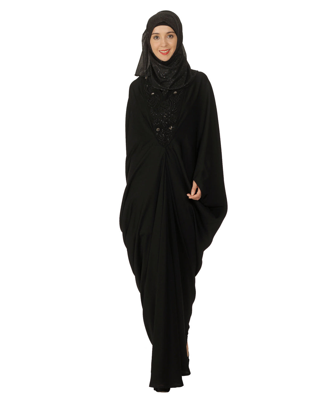 Black Katan with Katdana Embroidery Black