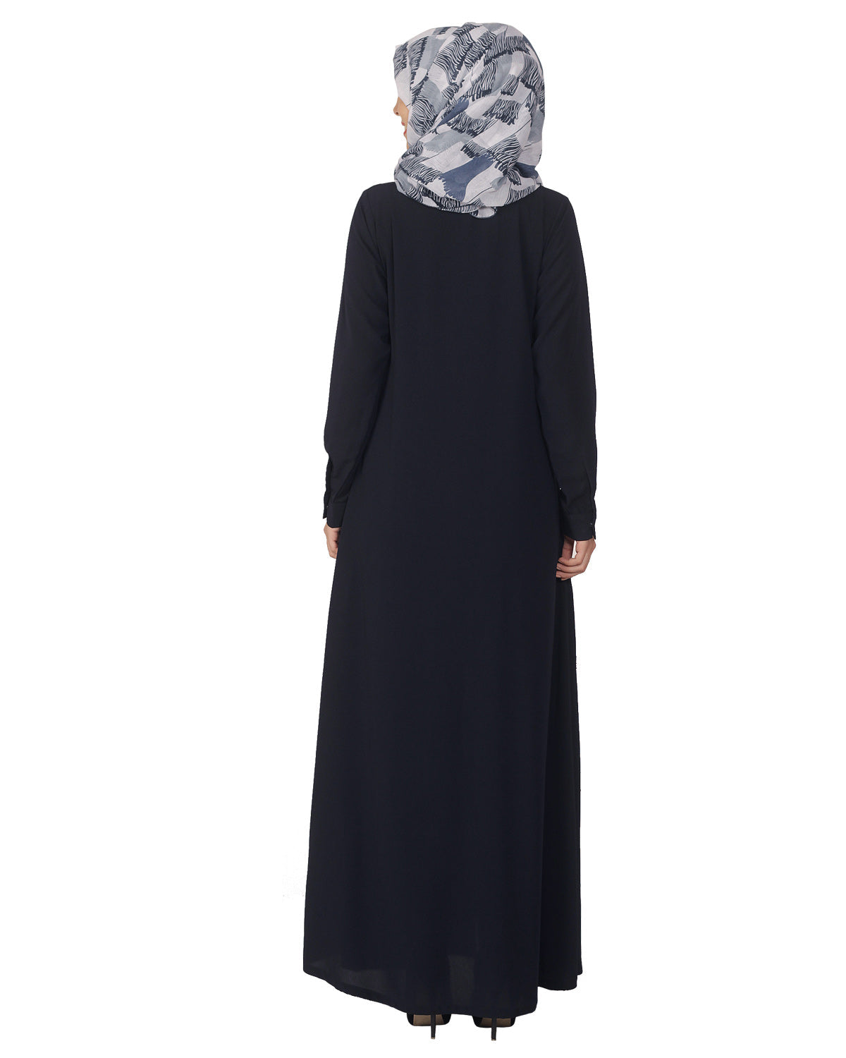 Pintuck Abaya Blue