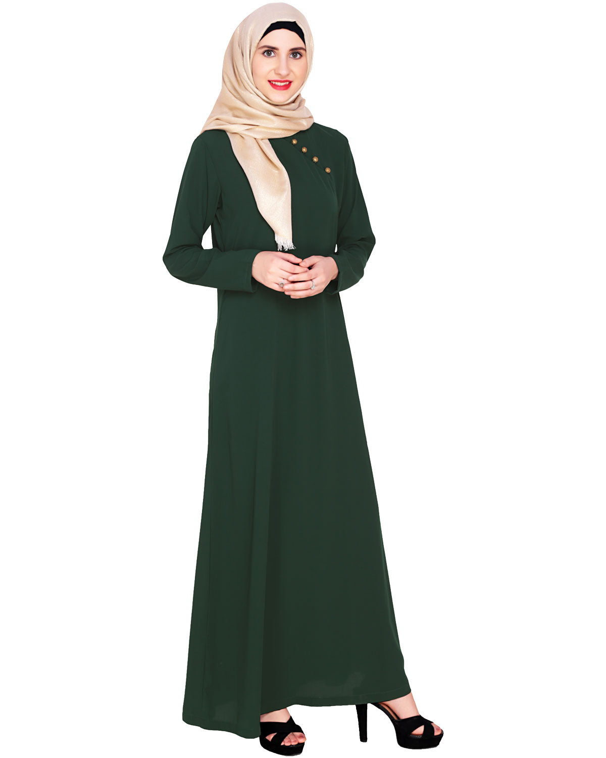 Trendy Abaya Dress Green
