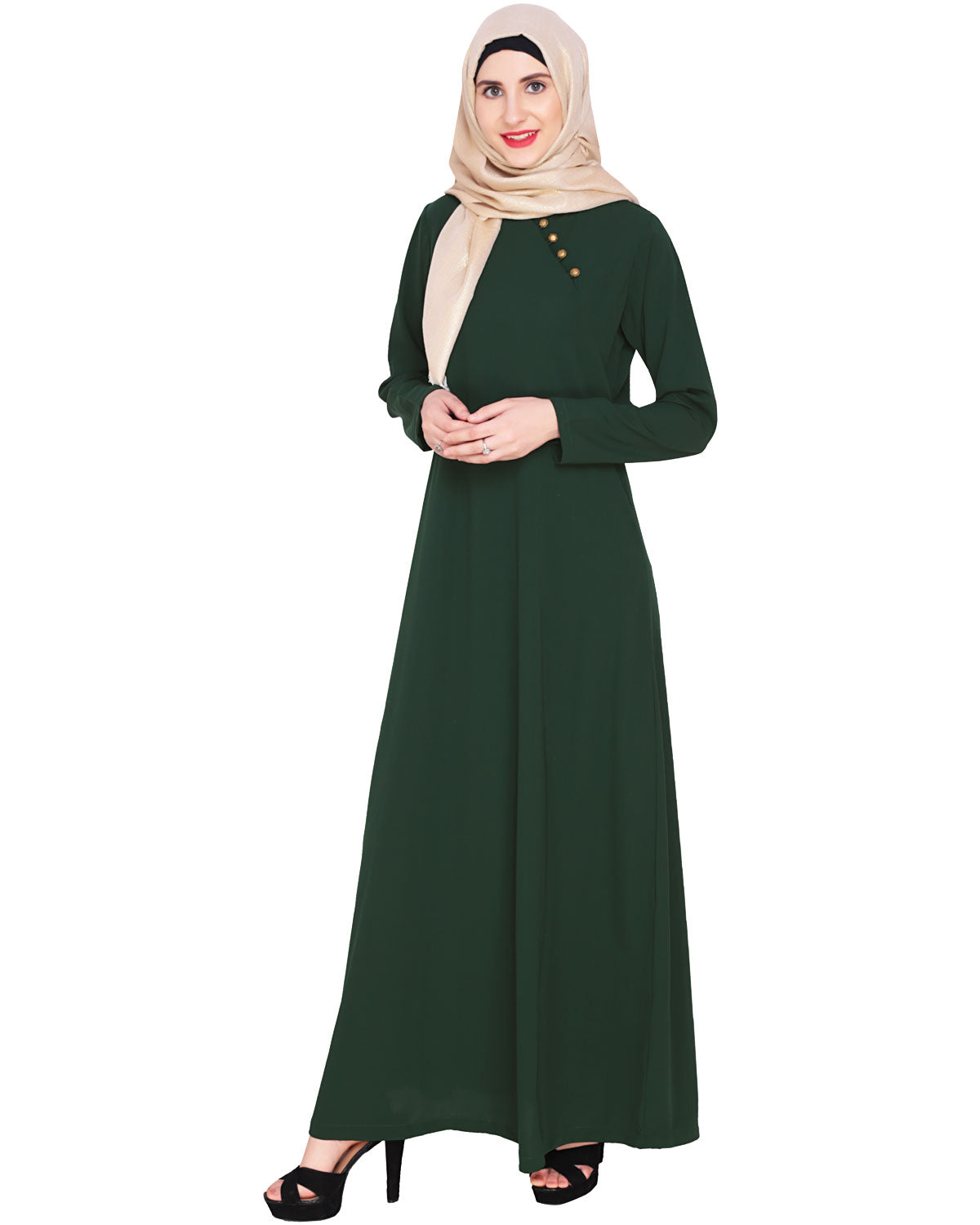 Trendy Abaya Dress Green