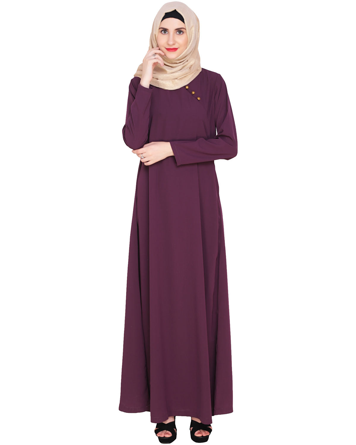 Trendy Abaya Dress Purple