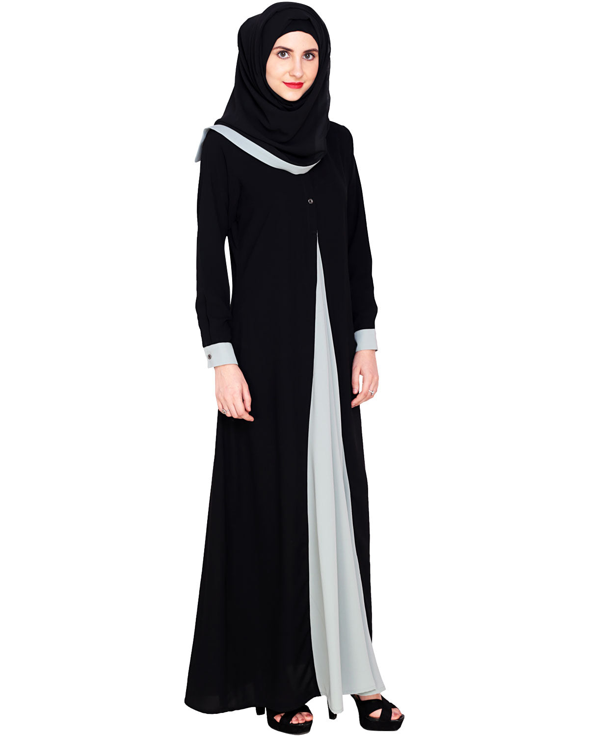 Pretty Layered Abaya Sage Green