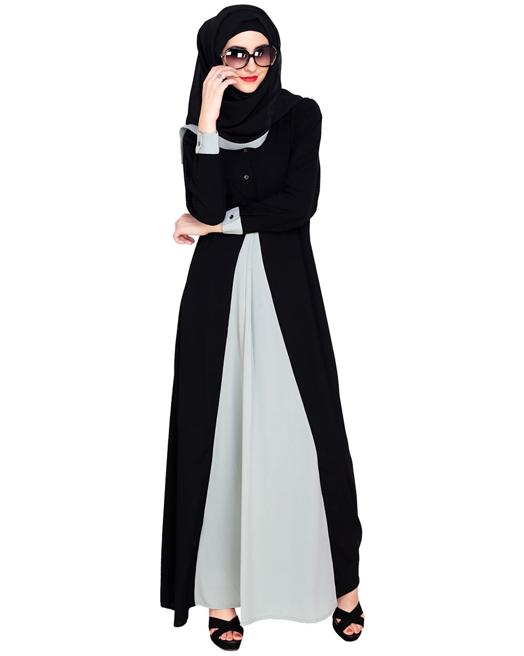 Pretty Layered Abaya Sage Green
