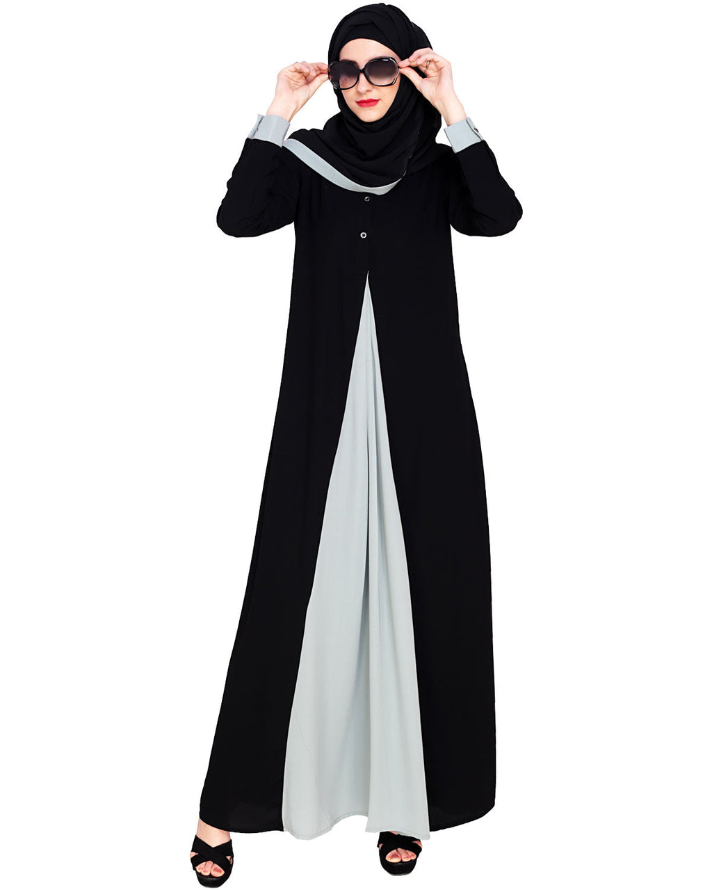 Pretty Layered Abaya Sage Green
