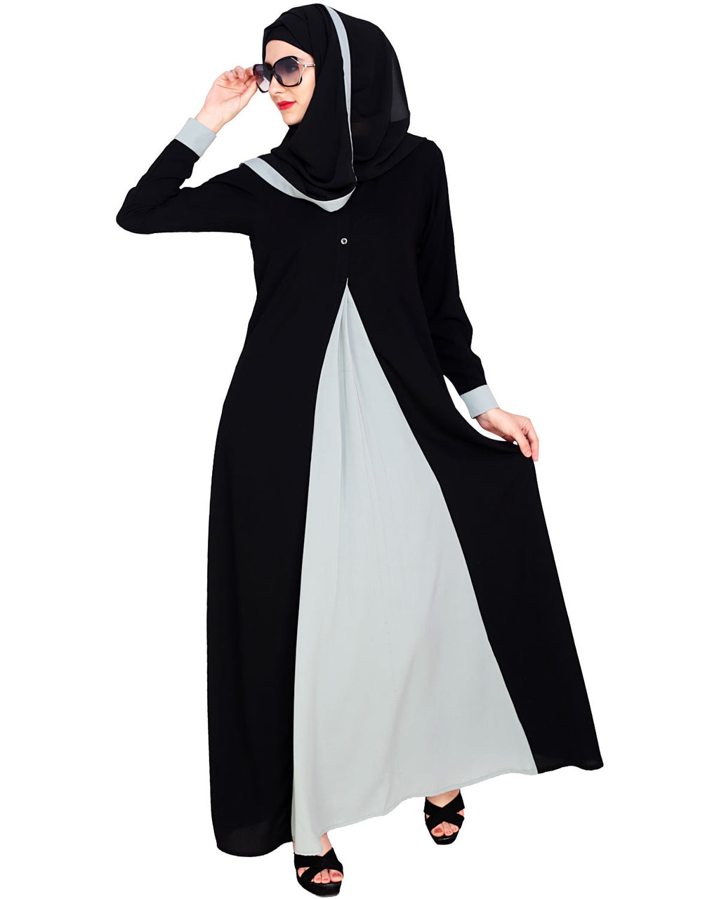 Pretty Layered Abaya Sage Green