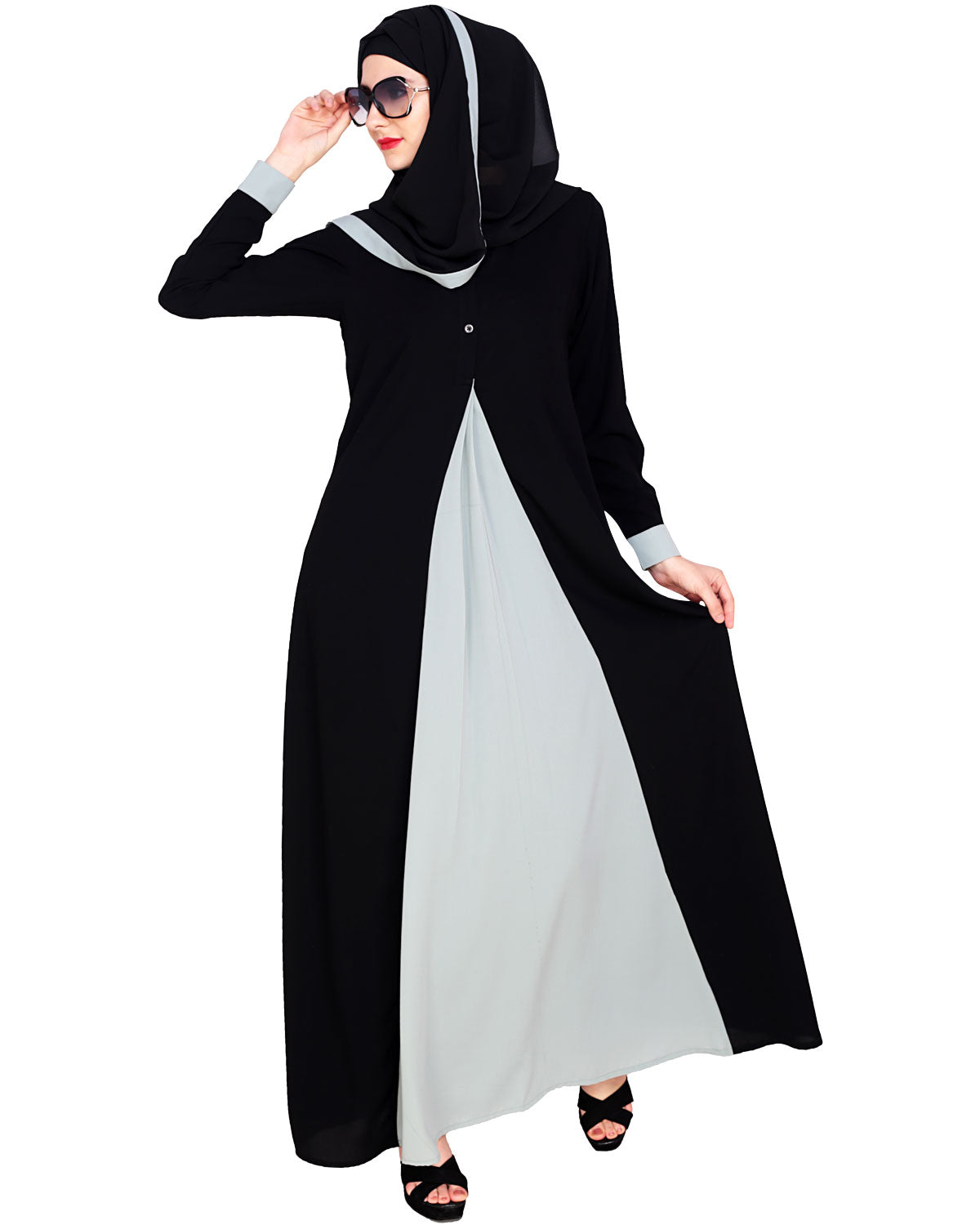 Pretty Layered Abaya Sage Green
