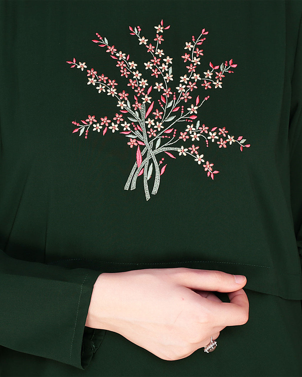 Crew Collar Abaya Green