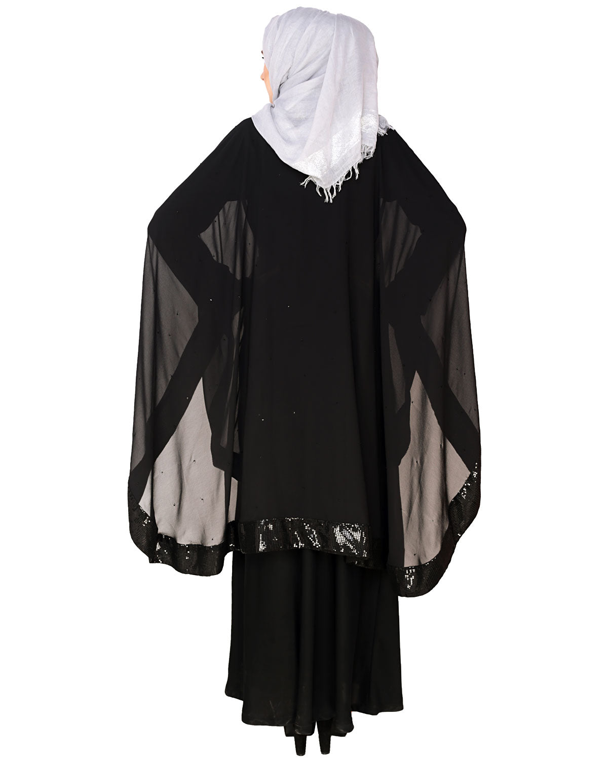 Black Cape Abaya Black
