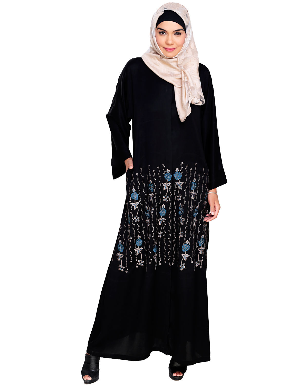 Orchid Dubai Style Abaya Black