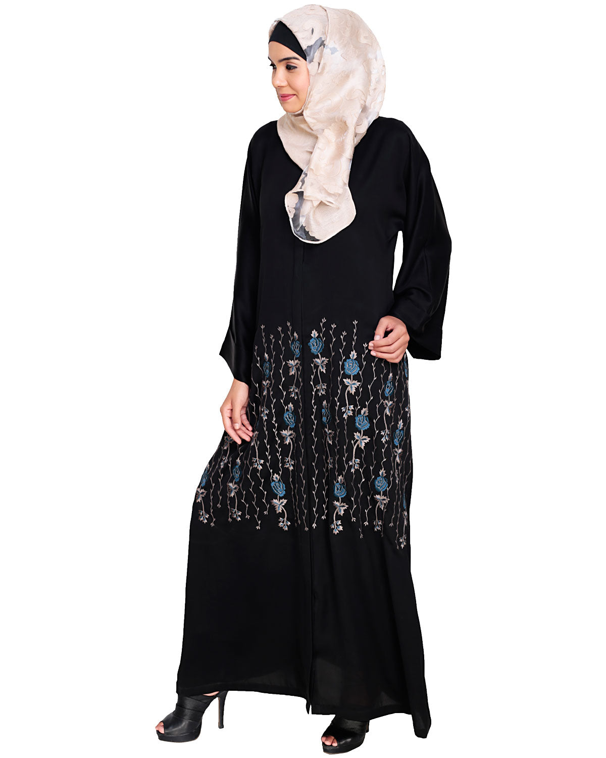 Orchid Dubai Style Abaya Black