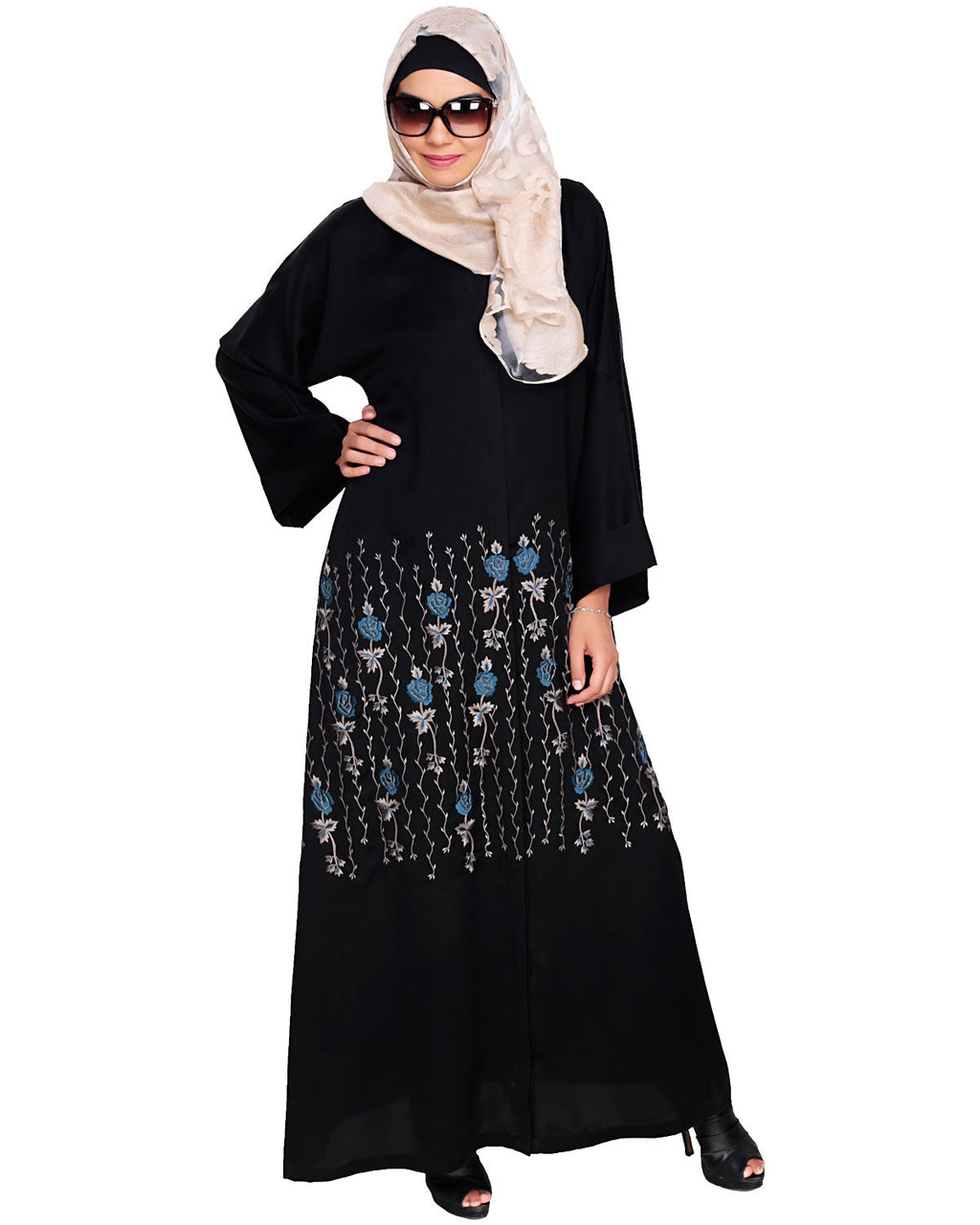 Orchid Dubai Style Abaya Black