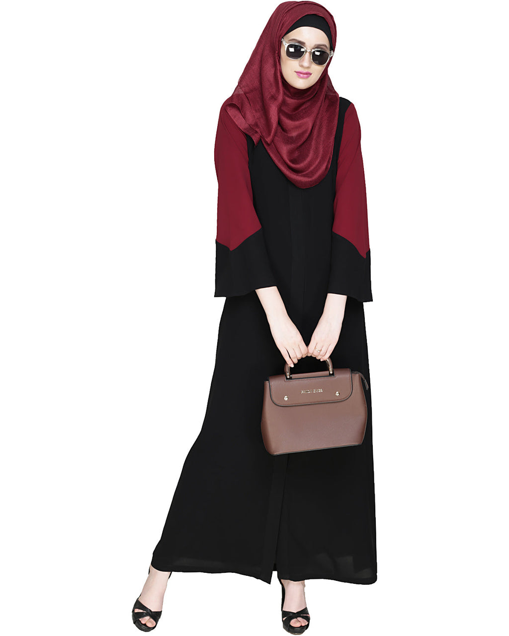 Folksy Abaya Black
