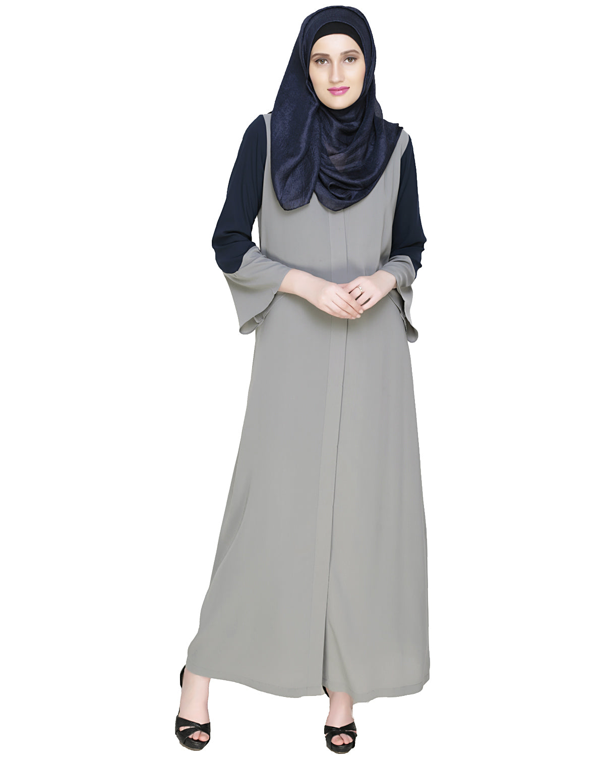 Folksy Abaya Grey
