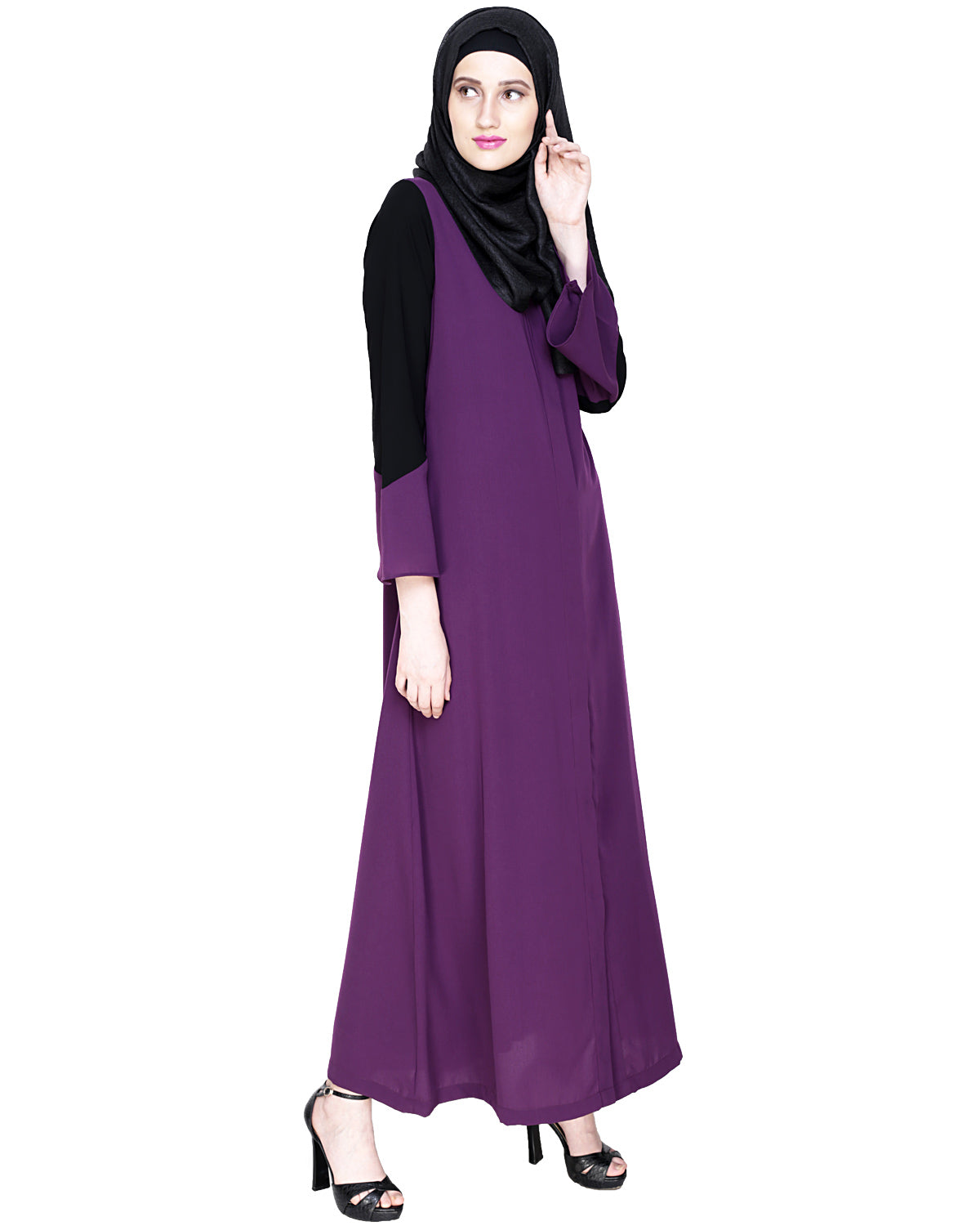 Folksy Abaya Purple