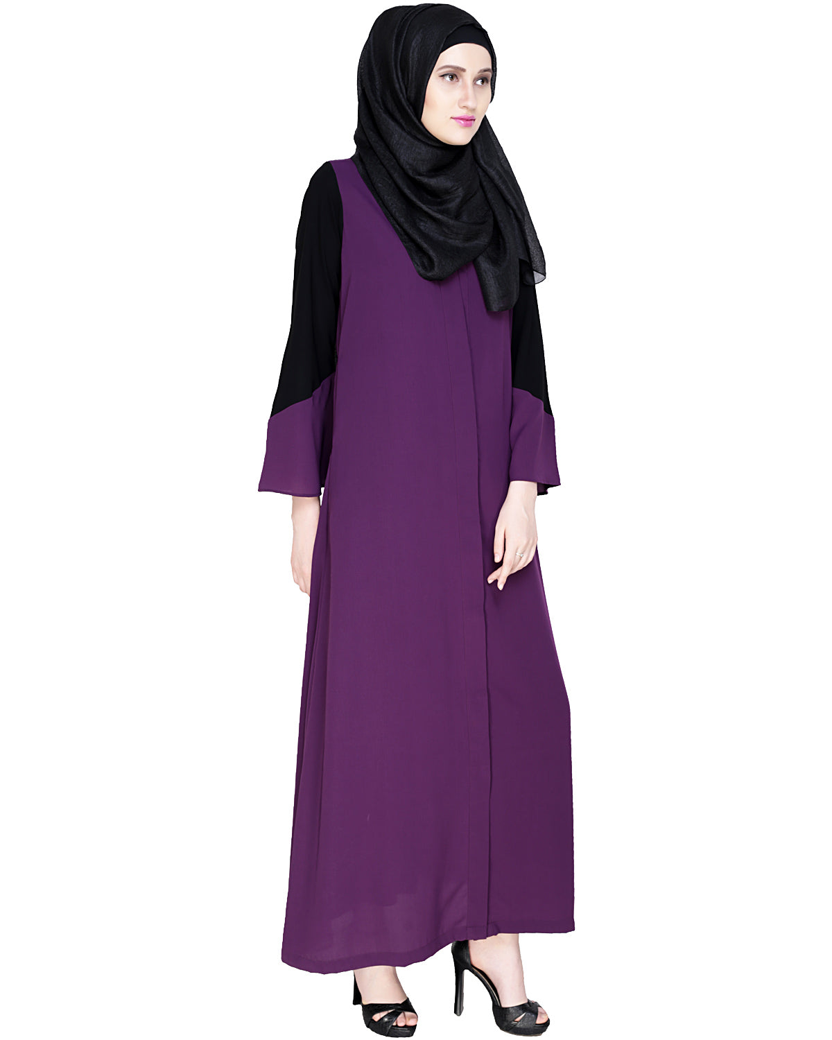 Folksy Abaya Purple