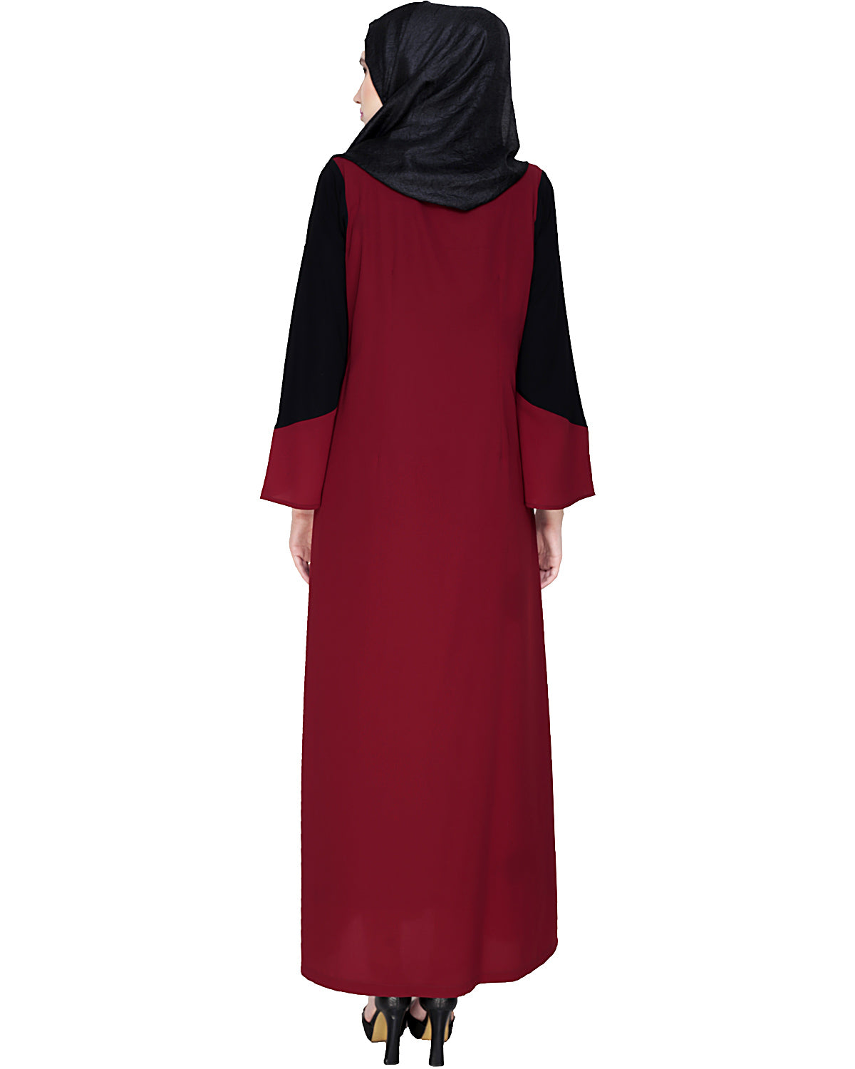 Folksy Abaya Wine