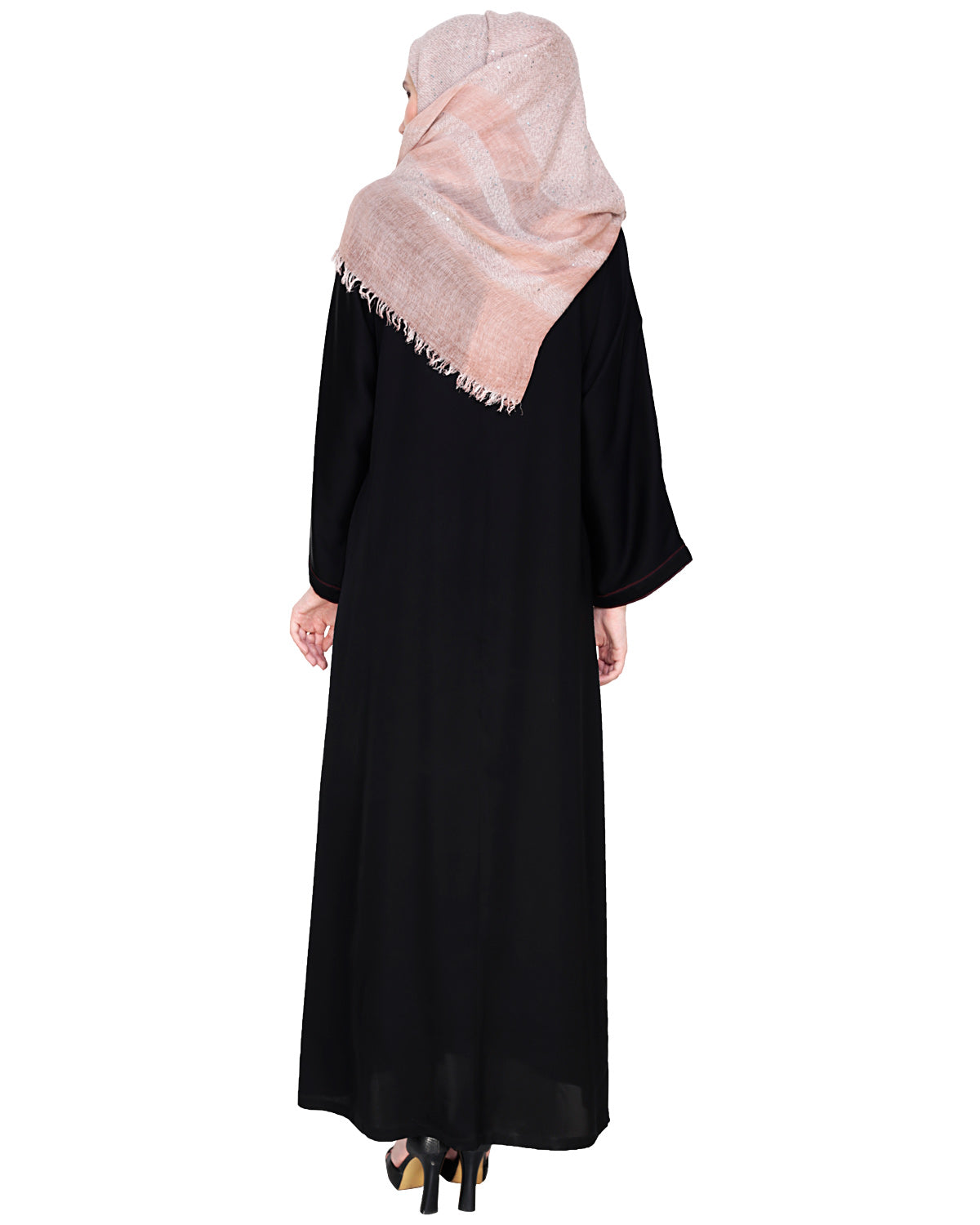 Blossomy Dubai Style Abaya Black