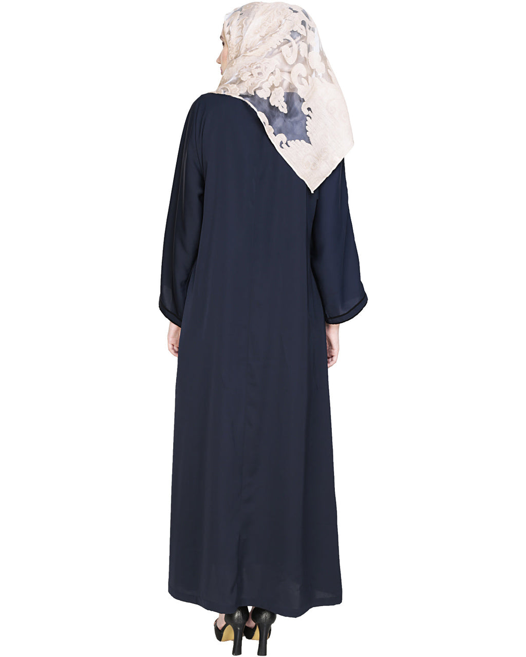 Blossomy Dubai Style Abaya Blue