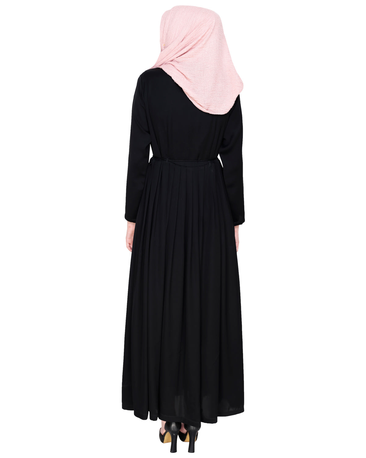 Sylvan Pleated Dubai Style Abaya Black S
