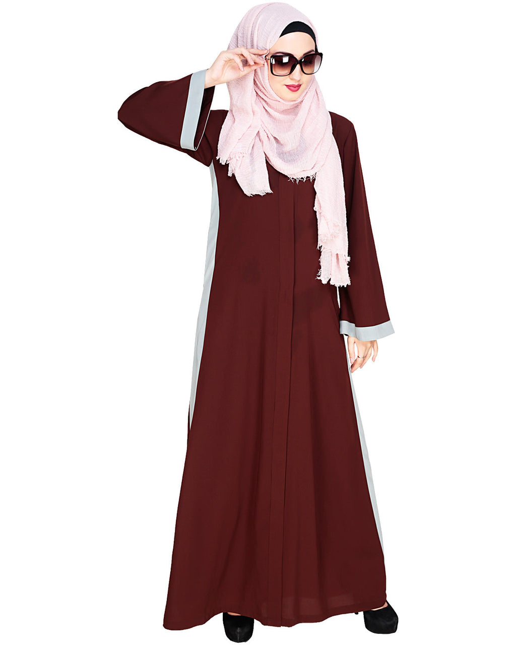 Side Panelled Abaya Black