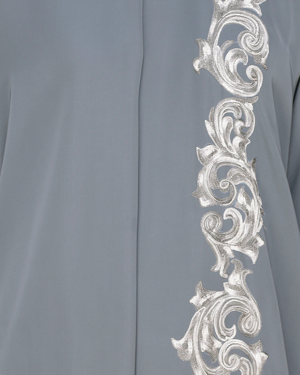 Dual Shade Floral Embroidered Beige Kaftan Wine