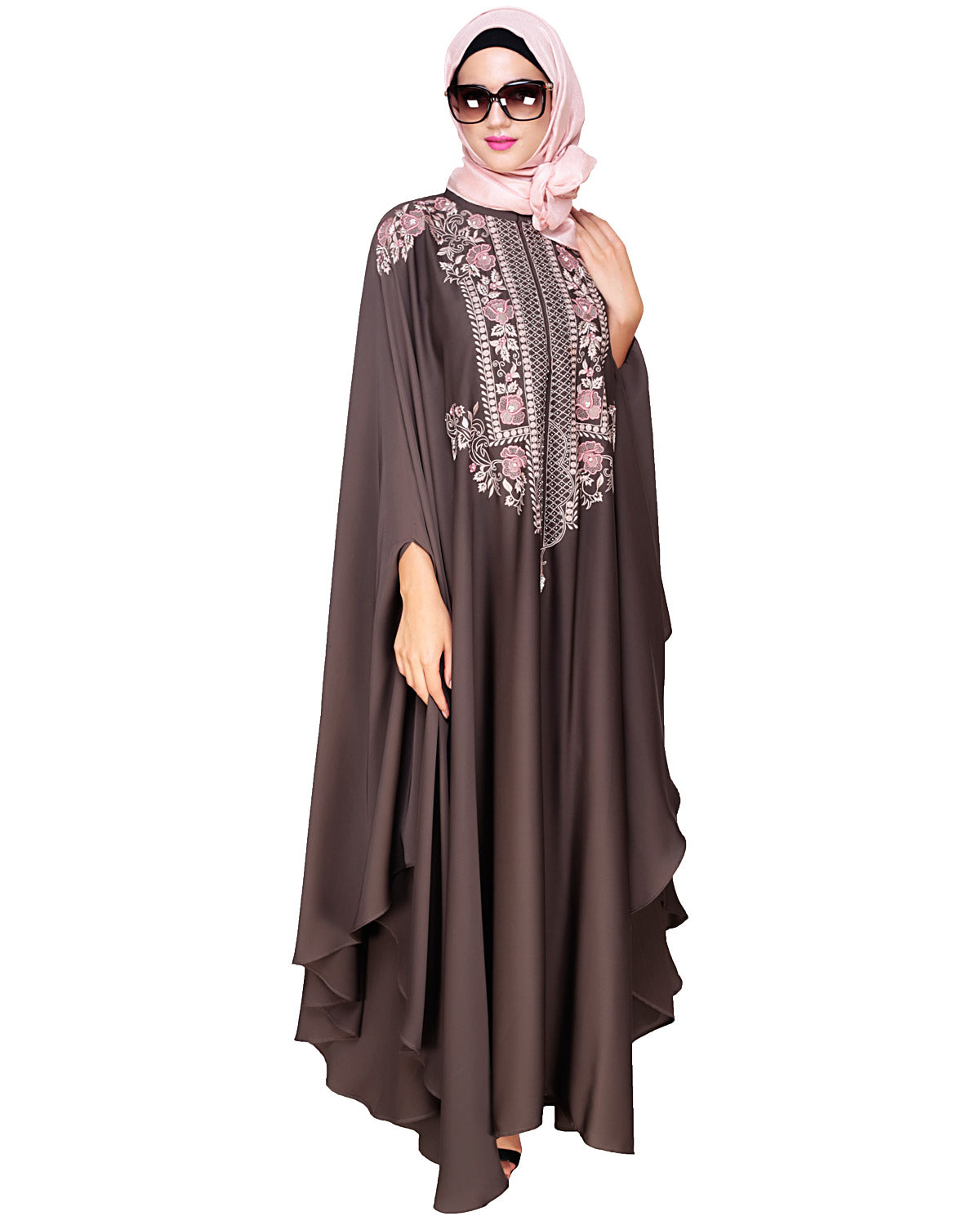 Royal Beige Irani Kaftan Wine