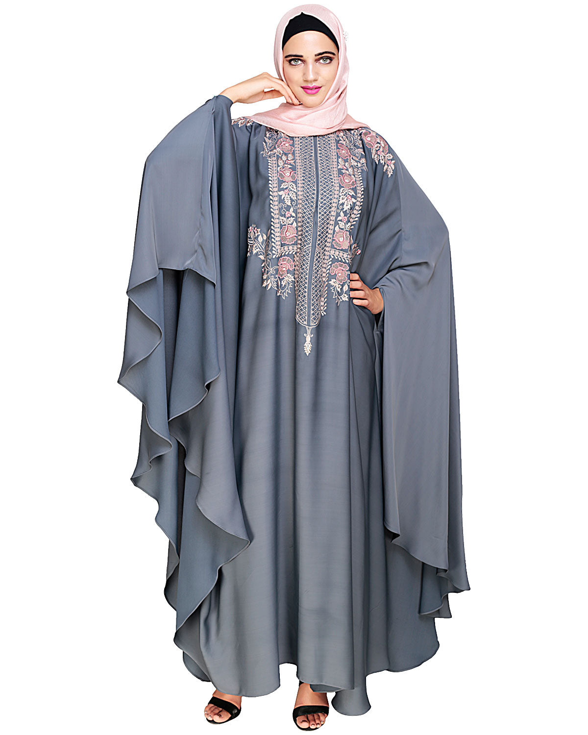Royal Beige Irani Kaftan Grey