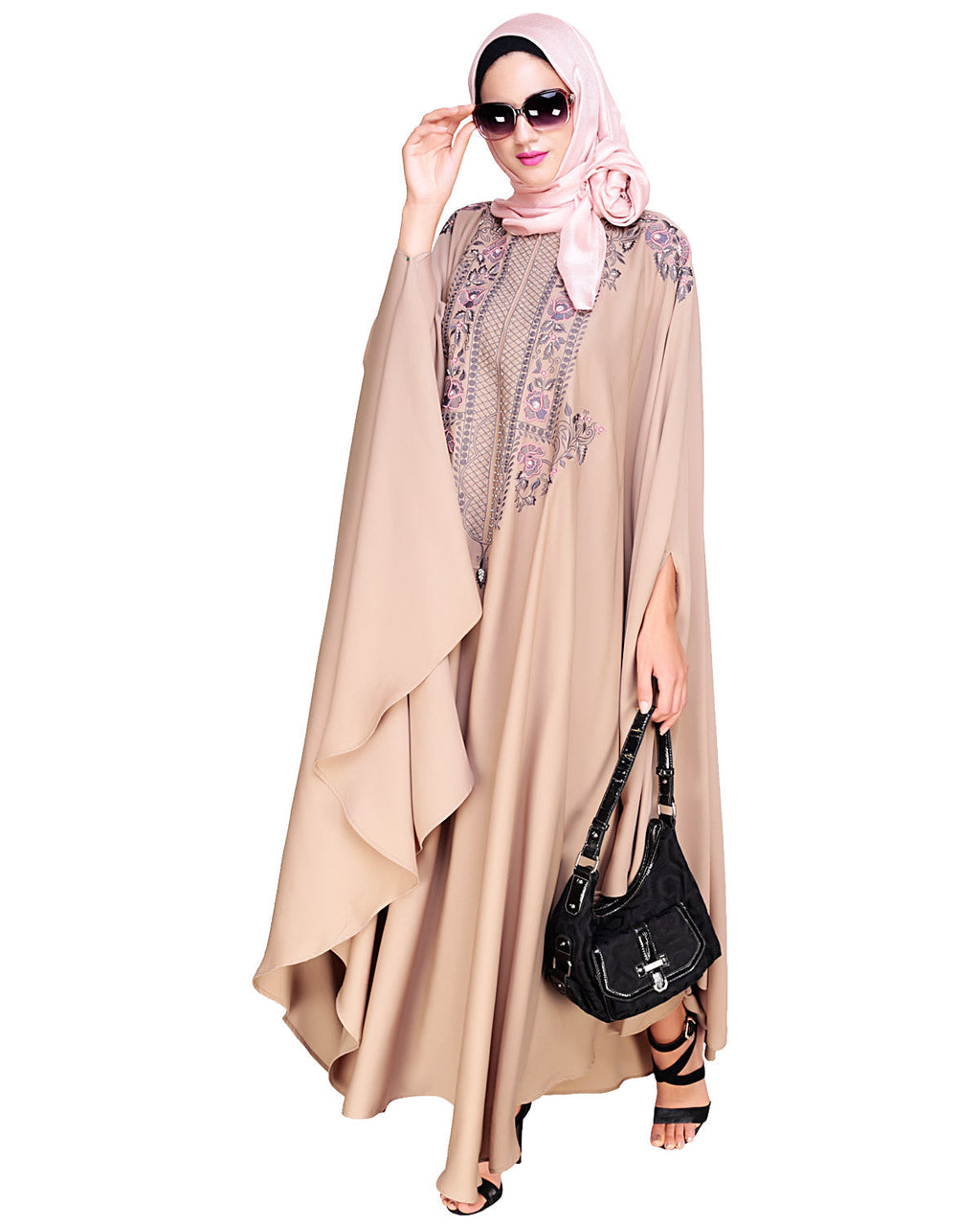 Royal Beige Irani Kaftan Wine