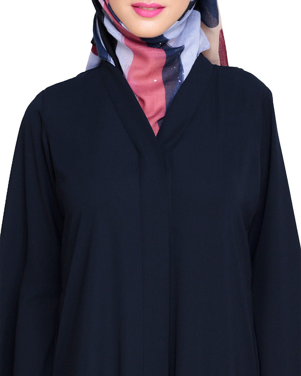 Criss Cross Detailing Abaya Blue