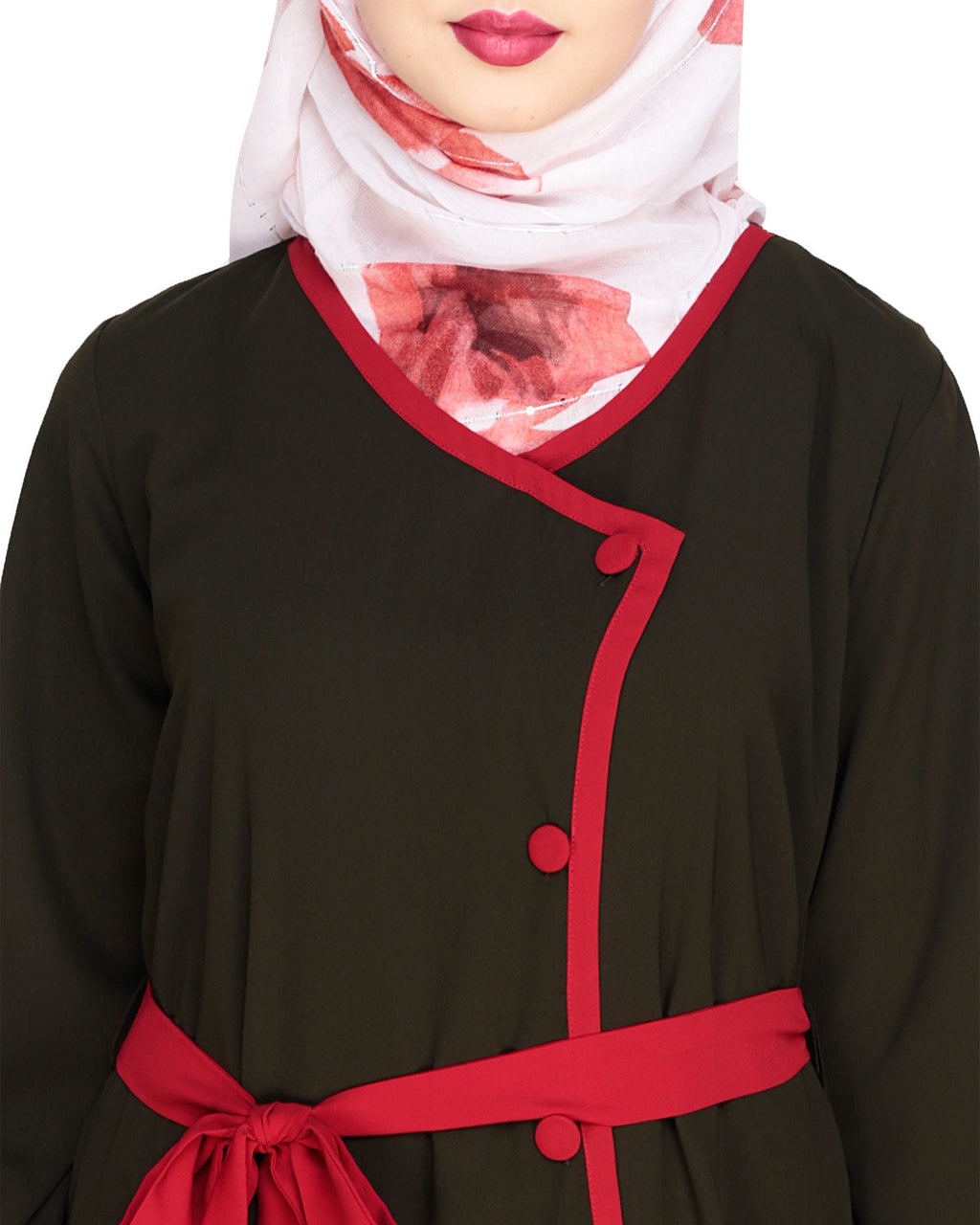 Vougish Angarkha Abaya Olive