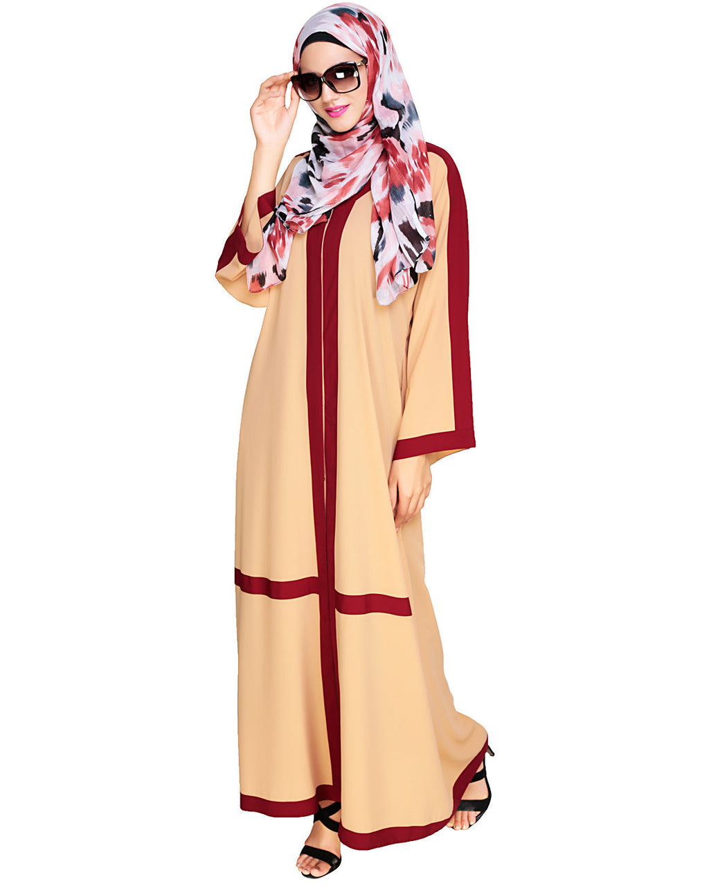 Enswathe Dubai Style Abaya Beige