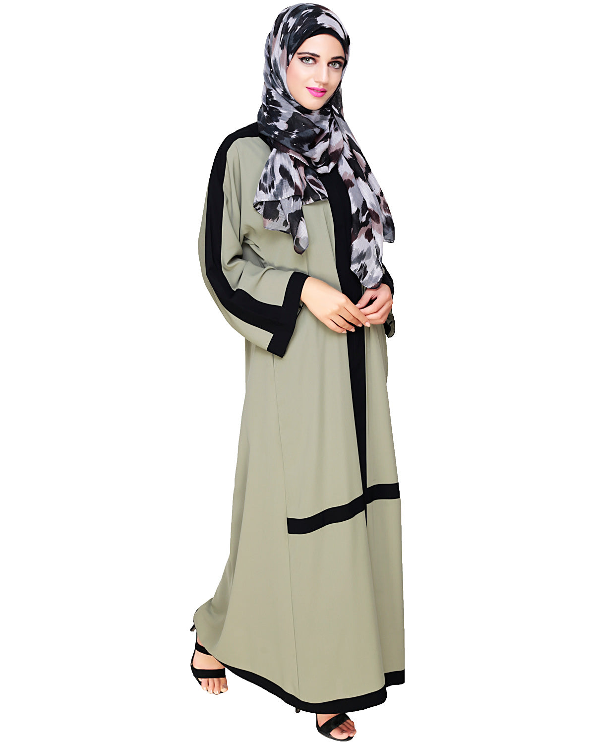Enswathe Dubai Style Abaya Mint Green