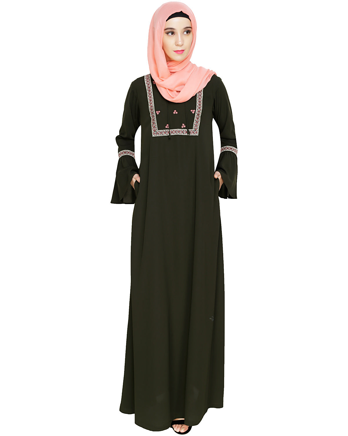 Boho Embroidered Abaya