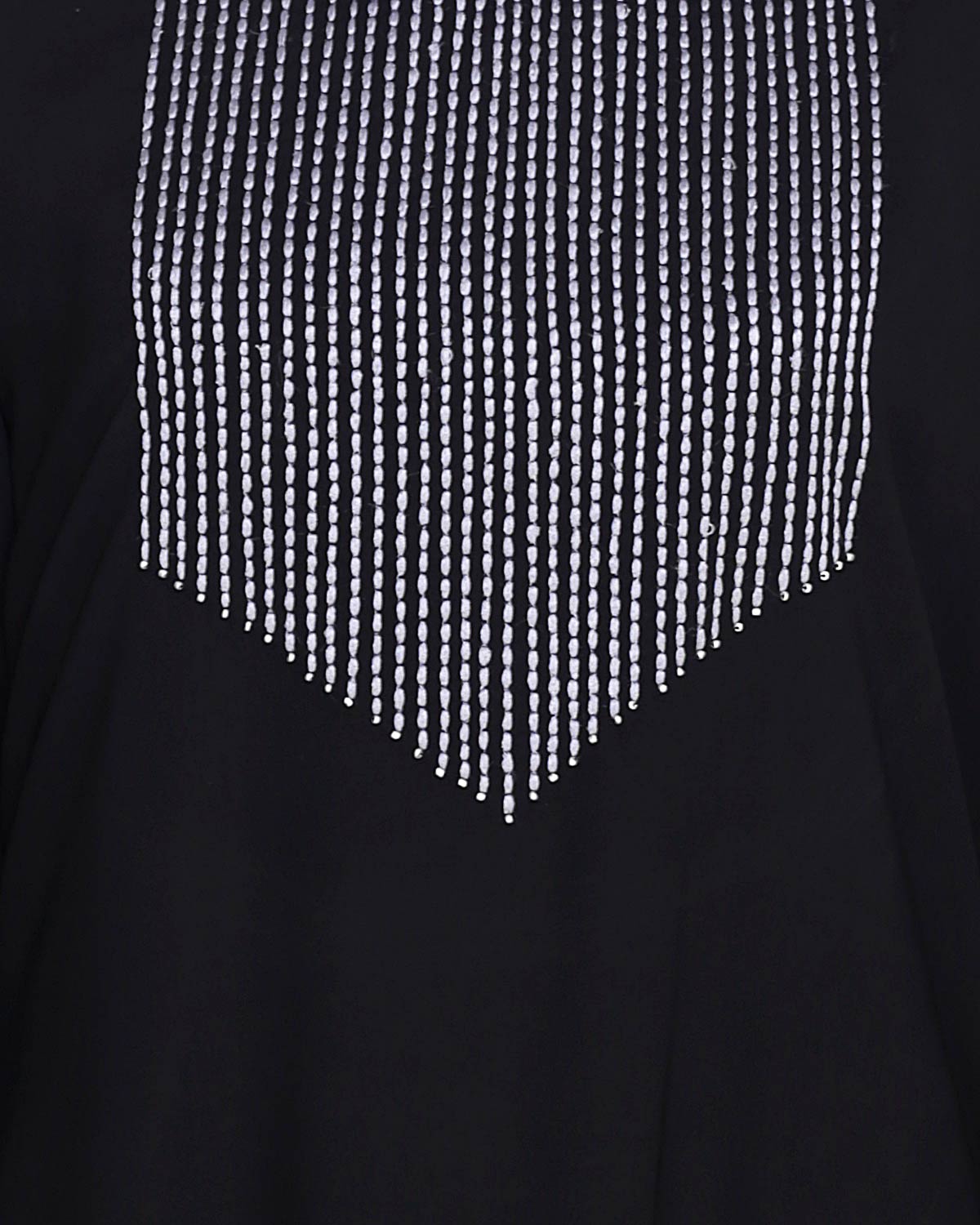 Whimsical Embroidered Dubai Style Abaya Black
