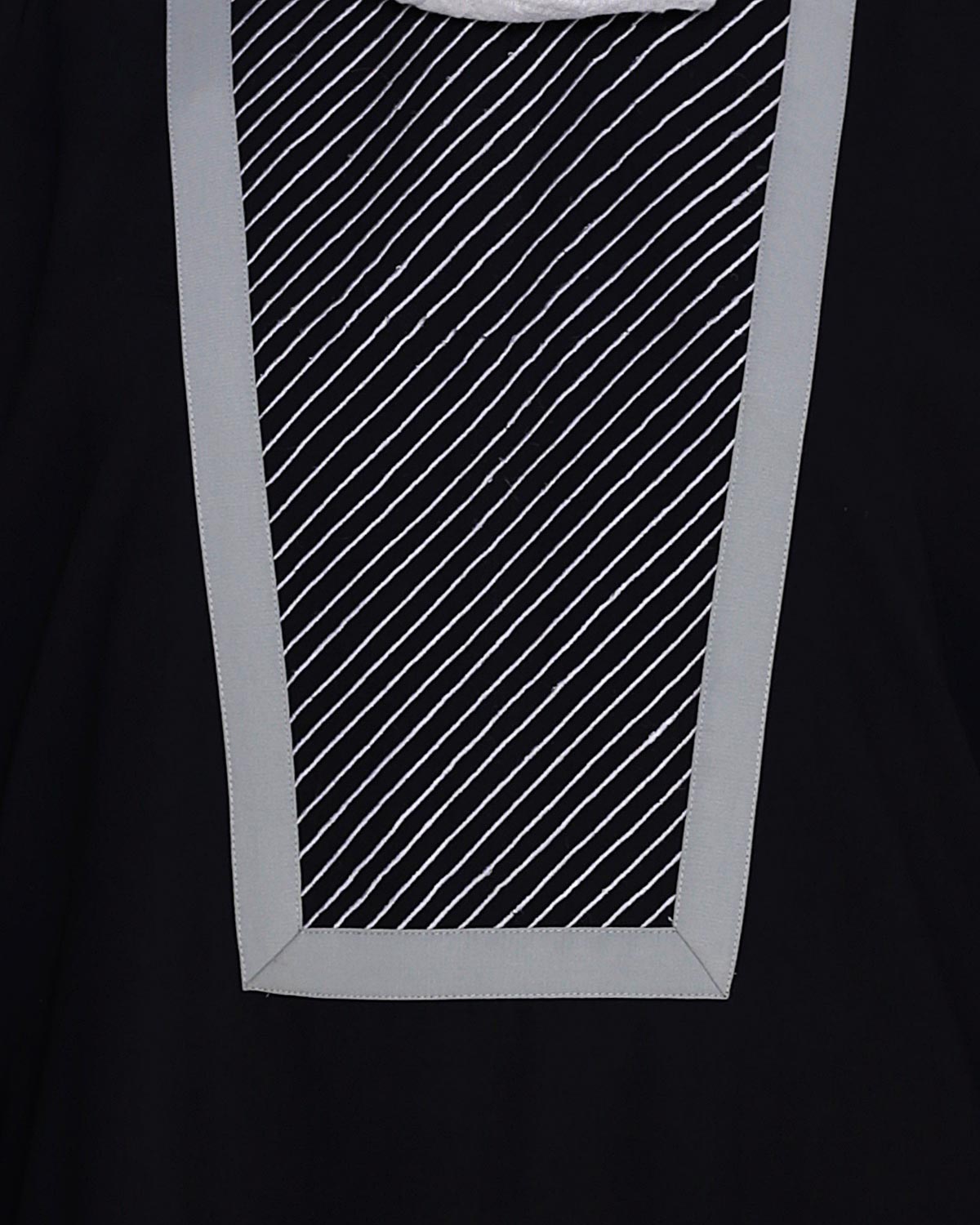 Embroidered Yoke Dubai Style Abaya Black