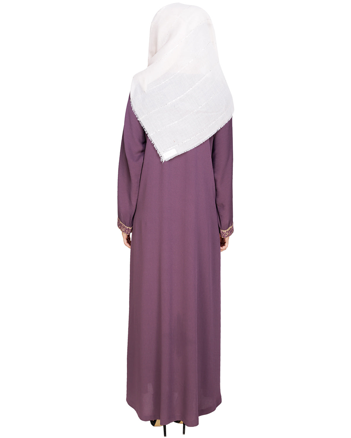 Panelled Dubai Style Abaya Purple