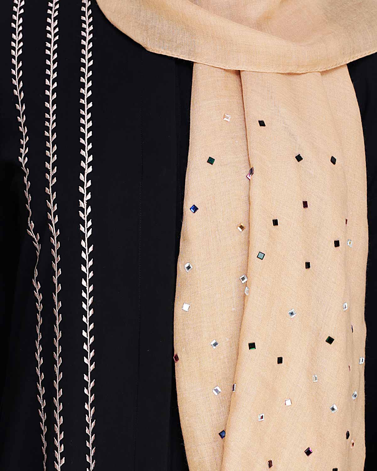 Elegant Embroidered Abaya Black