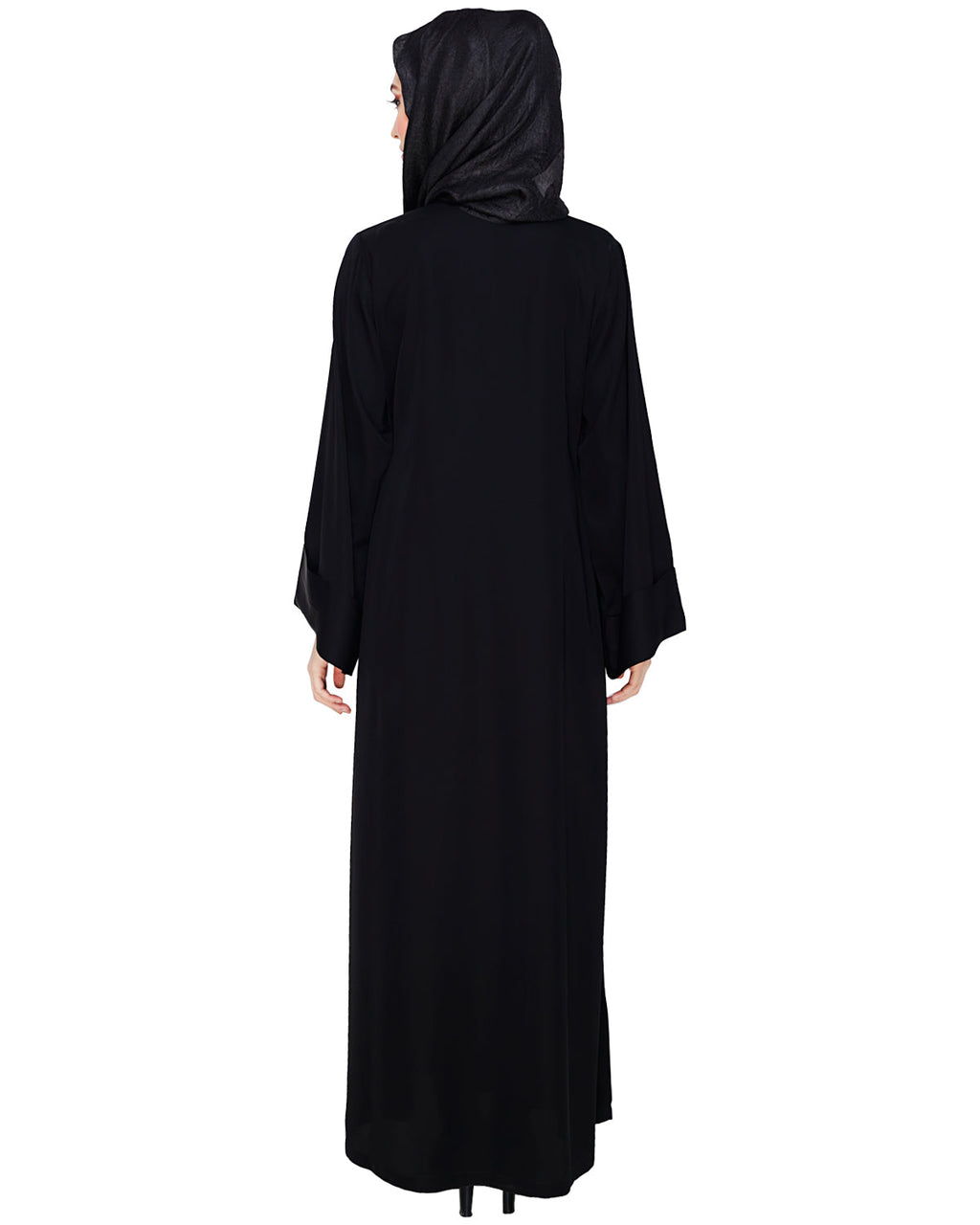Glitzy Black Dubai Style Abaya Black