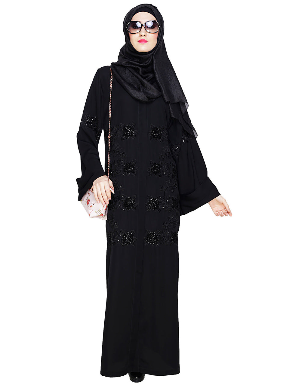 Lavish Dubai Style Abaya Black