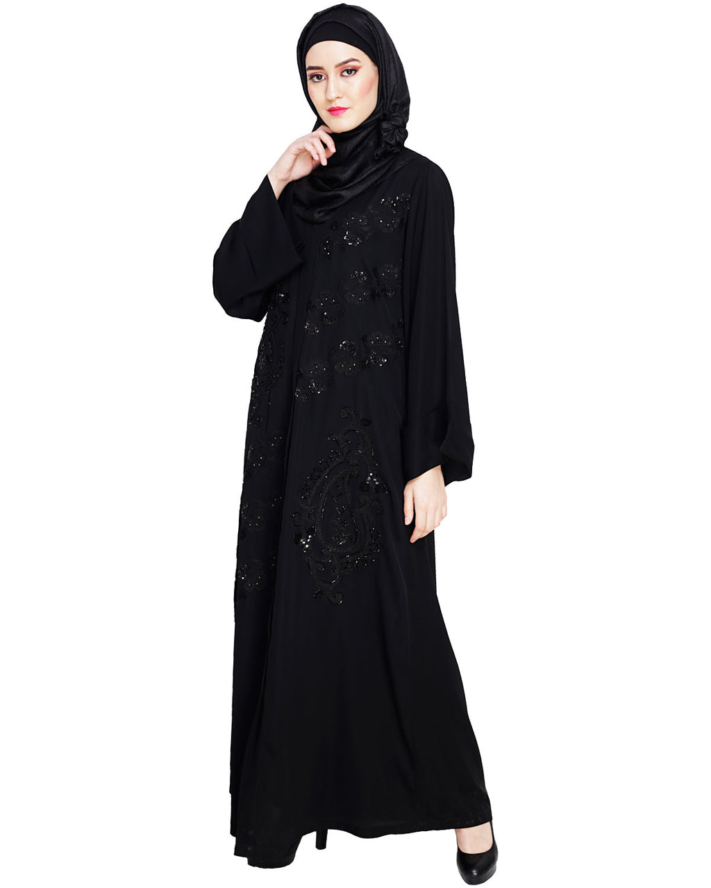 Regal Dubai Style Abaya Black